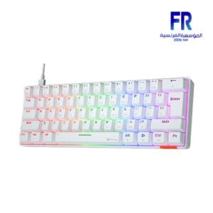 Meetion MK005 60% Blue switch Arabic White Wired Mechanical Keyboard