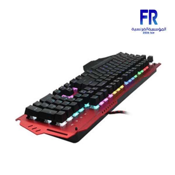 Meetion MK20 Anti ghosting Metal Blue switch Arabic Red Wired Mechanical Keyboard