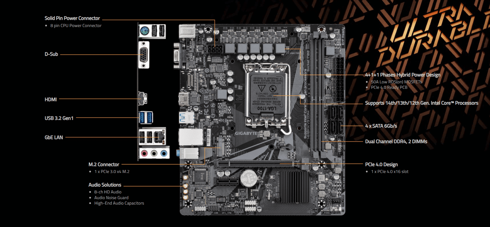 Gigabyte H610M H V3 DDR4 Motherboard