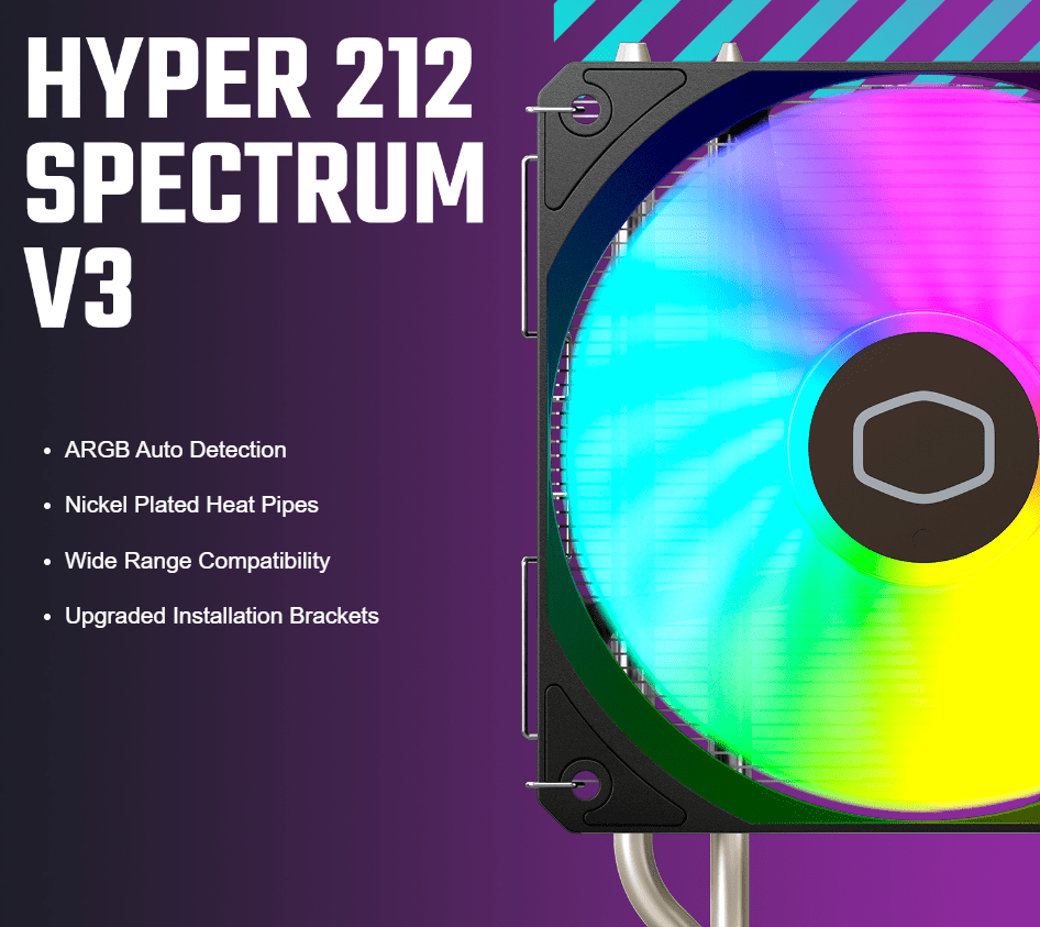 Cooler Master Hyper 212 Spectrum V3 ARGB Air Cpu Cooler