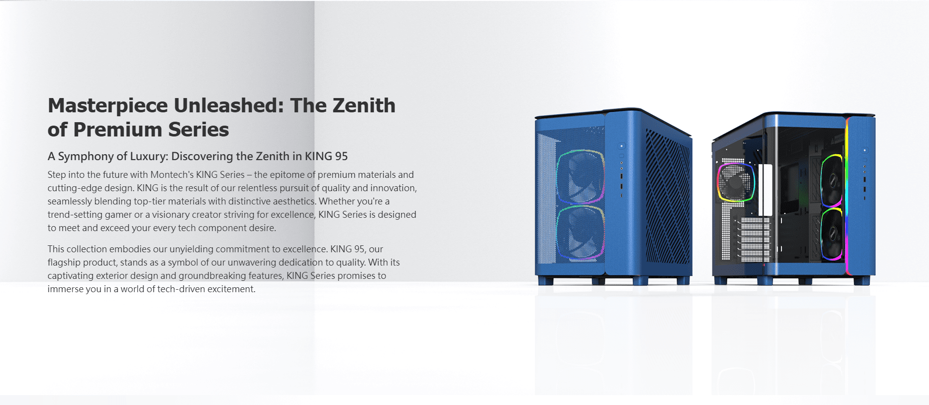 Montech King 95 Pro Blue Mid Tower Case
