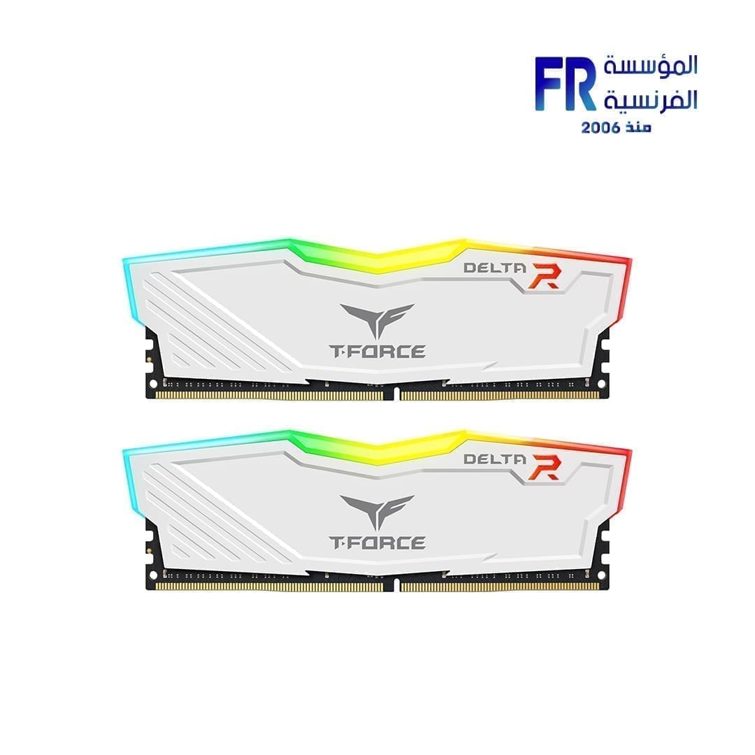 Team Group T-Force Delta RGB 32Gb (2 X 16Gb) DDR4 3600Mhz CL18 White Desktop Memory