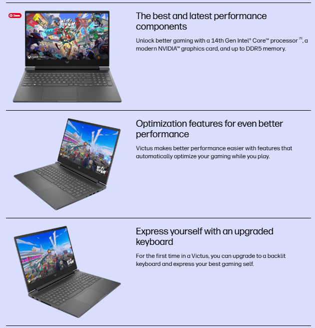 Hp Victus 16-R1020Nia Core I7-14700HX 16Gb Ram 1TB SSD RTX 4070 8GB-Backlite keyboard - 16.1 FHD IPS 144Hz Gaming Laptop