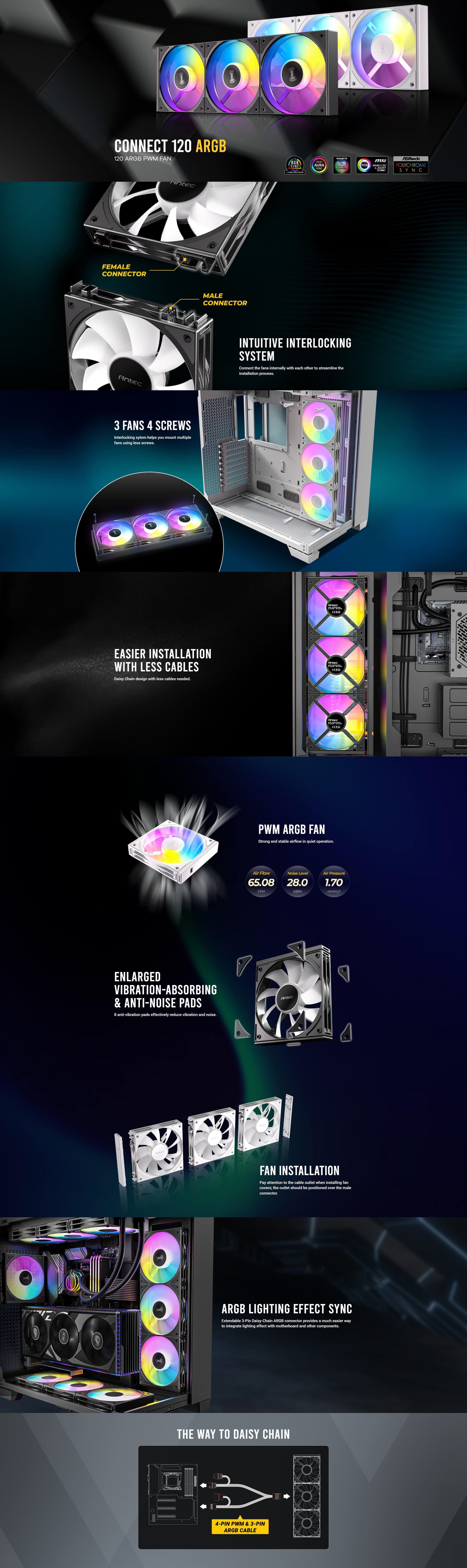 Antec Connect 120 ARGB 3 Fan