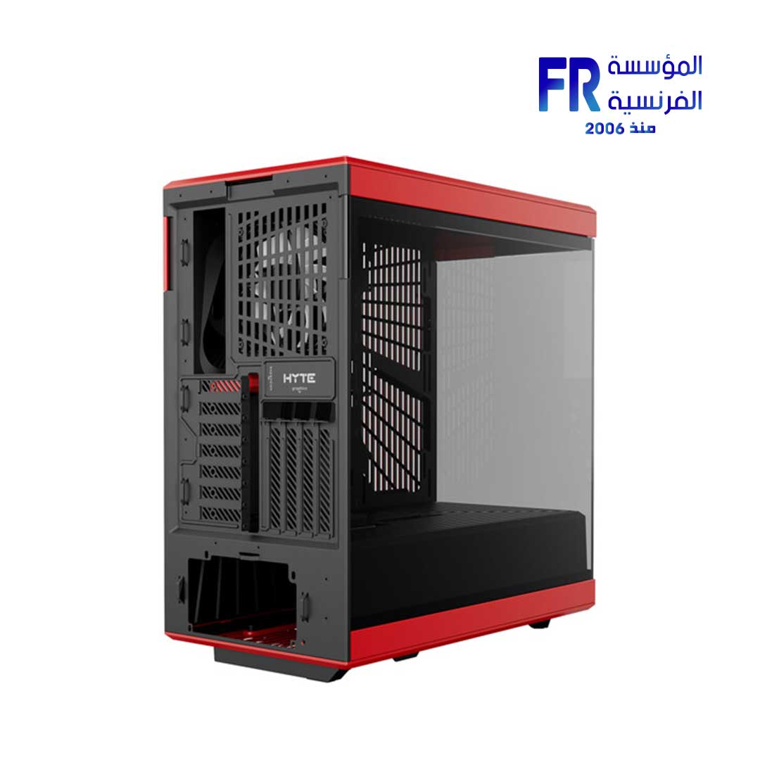 HYTE Y40 Modern Aesthetic 2 Fans Included Luxury PCIE 4.0 Riser Cable Black Red Mid Tower Case