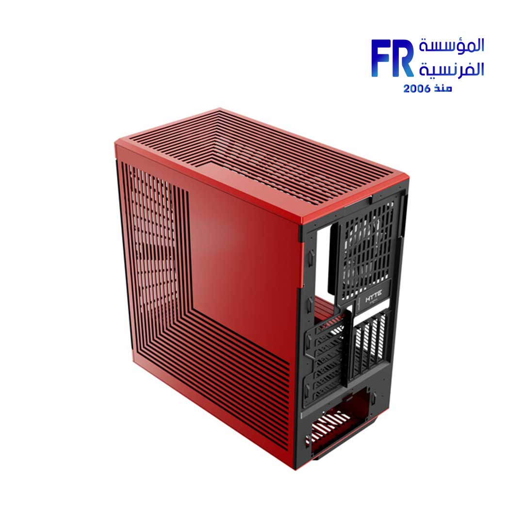 HYTE Y40 Modern Aesthetic 2 Fans Included Luxury PCIE 4.0 Riser Cable Black Red Mid Tower Case