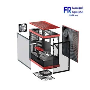 HYTE Y40 Modern Aesthetic 2 Fans Included Luxury PCIE 4.0 Riser Cable Black Red Mid Tower Case