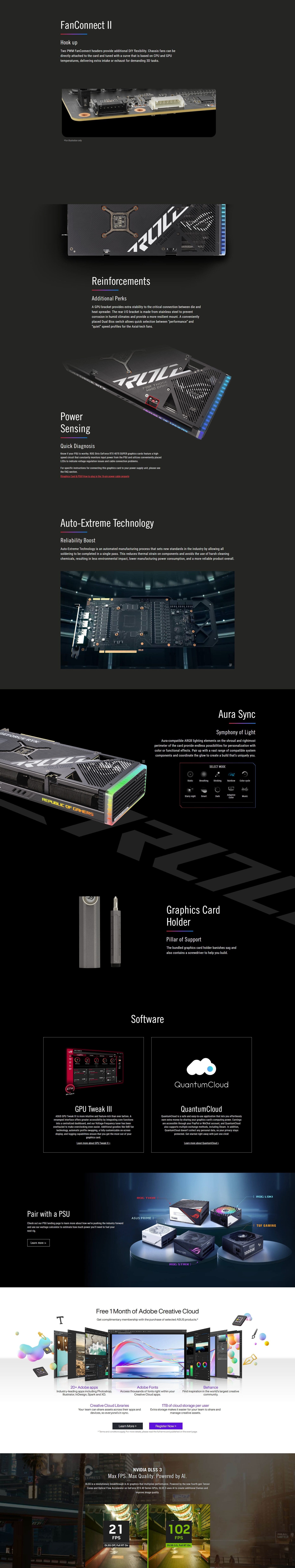 Asus Rog Strix RTX 4070 Super OC Edition 12GB GDDR6X 192Bit Graphic Card