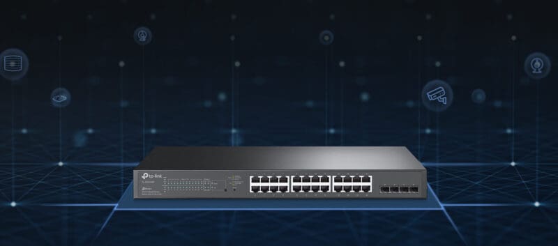Tplink JetStream 28-Port Gigabit with 24-Port PoE+ Smart Switch Tplink JetStream 28-Port Gigabit with 24-Port PoE+ Smart Switch