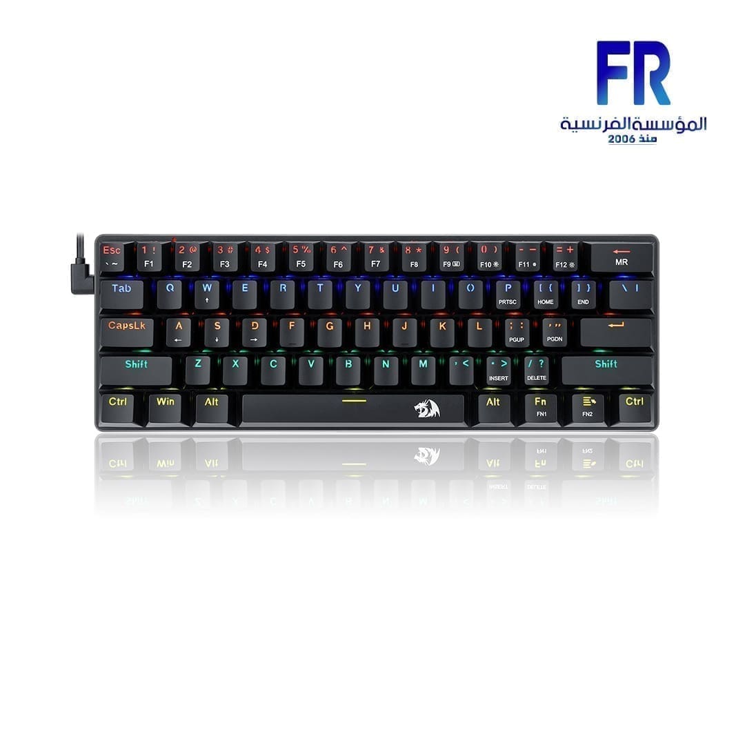 Redragon Jax K613 Rainbow Red Switch Arabic Wired Mechanical Gaming Keyboard