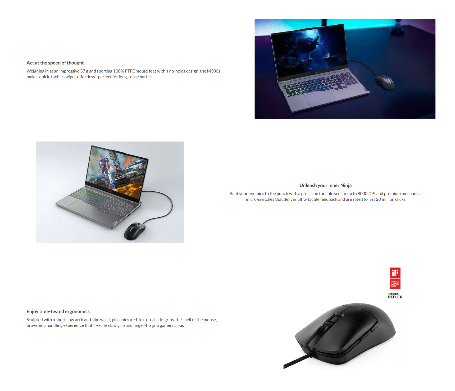 Legion M300s RGB Wired Gaming Mouse