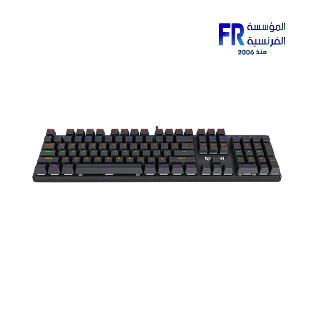 Redragon Valheim Rainbow Elite K608 Blue Switch Arabic Wired Mechanical Gaming Keyboard