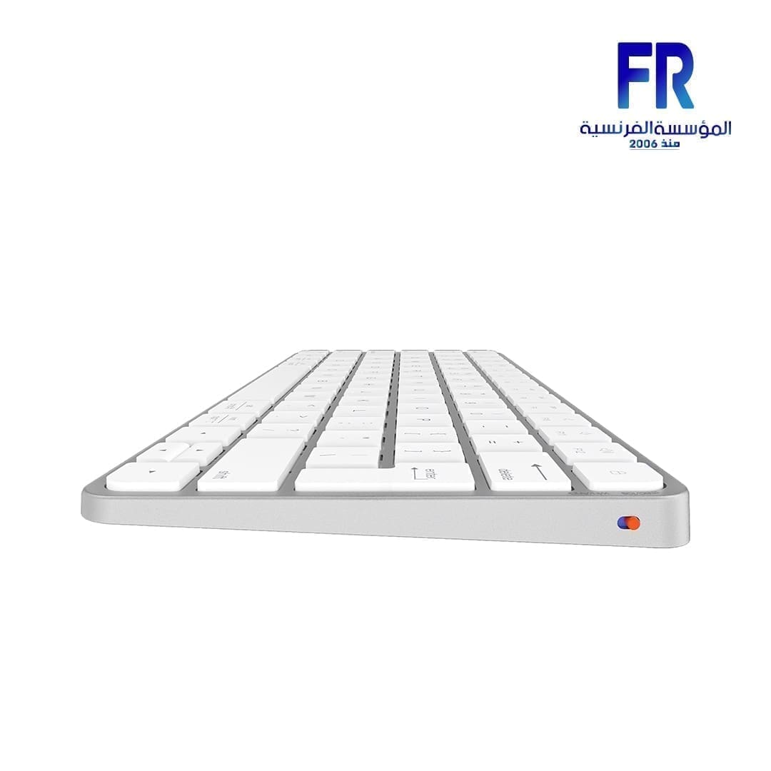 Meetion ikey K210 Wireless And Bluetooth Dual Mode Silver White Arabic Keyboard