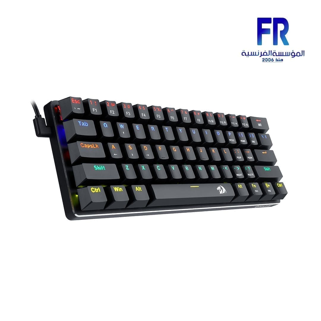 Redragon Jax K613 Rainbow Red Switch Arabic Wired Mechanical Gaming Keyboard