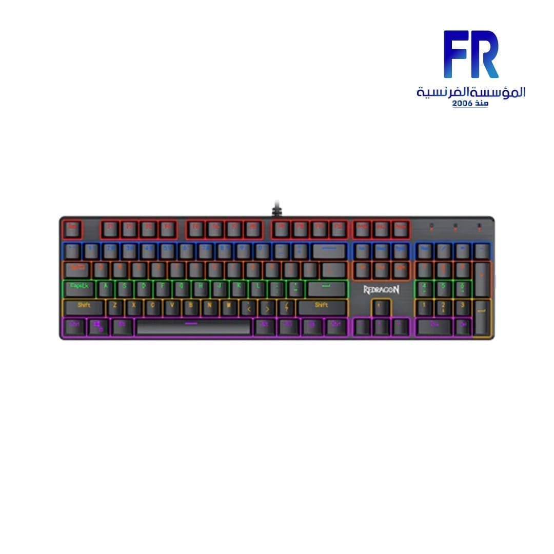 Redragon Valheim K608 Red Switch Rainbow Arabic Wired Mechanical Gaming Keyboard