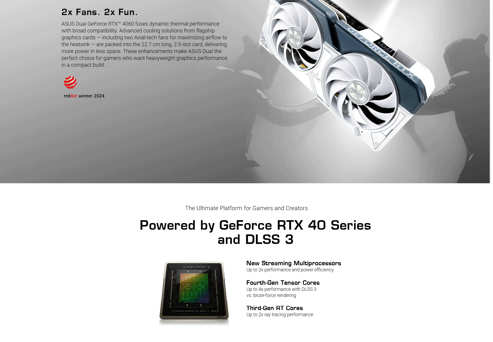 Asus Dual GeForce RTX 4060 OC 8GB GDDR6 White Graphic Card