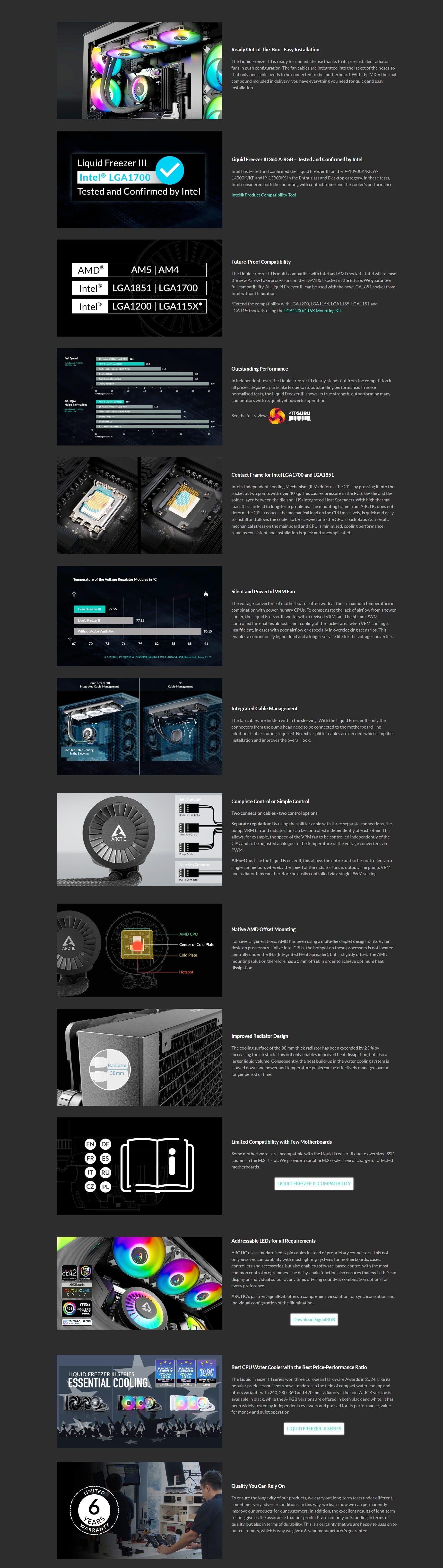 Arctic Liquid Freezer III 360 ARGB Liquid Cpu Cooler