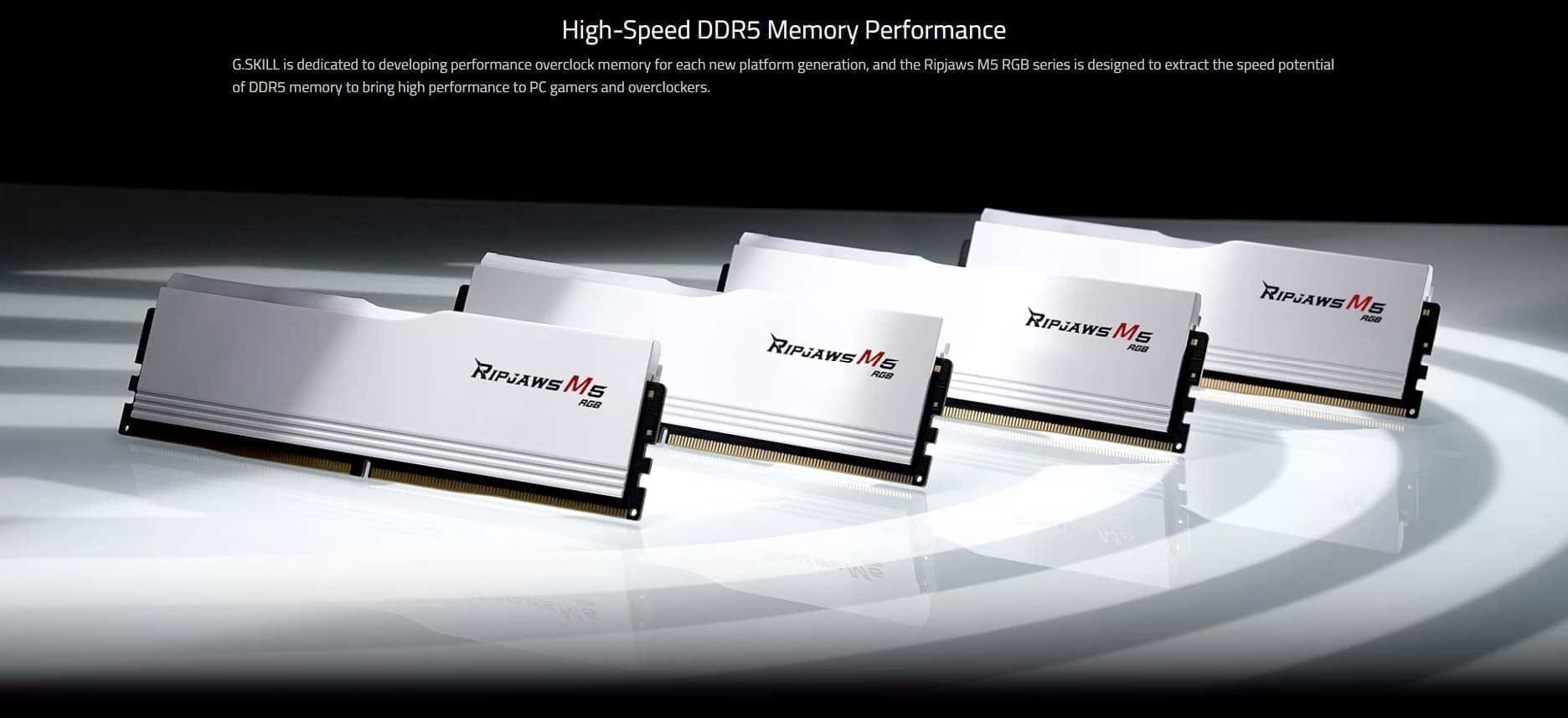 G Skill Ripjaws M5 RGB 64Gb ( 2X32Gb ) DDR5 6000Mhz CL36 Desktop Memory