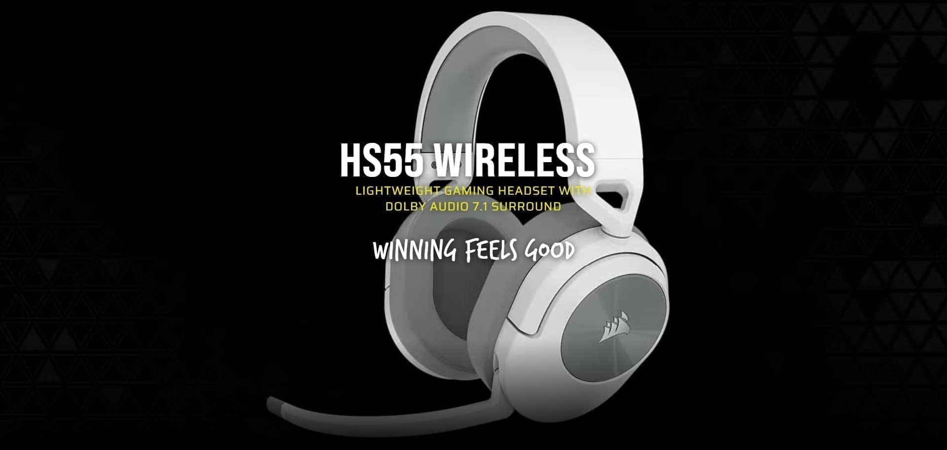 Corsair Hs55 7.1 Surround Sound CA-9011281-EU White Bluetooth Wireless Gaming Headset