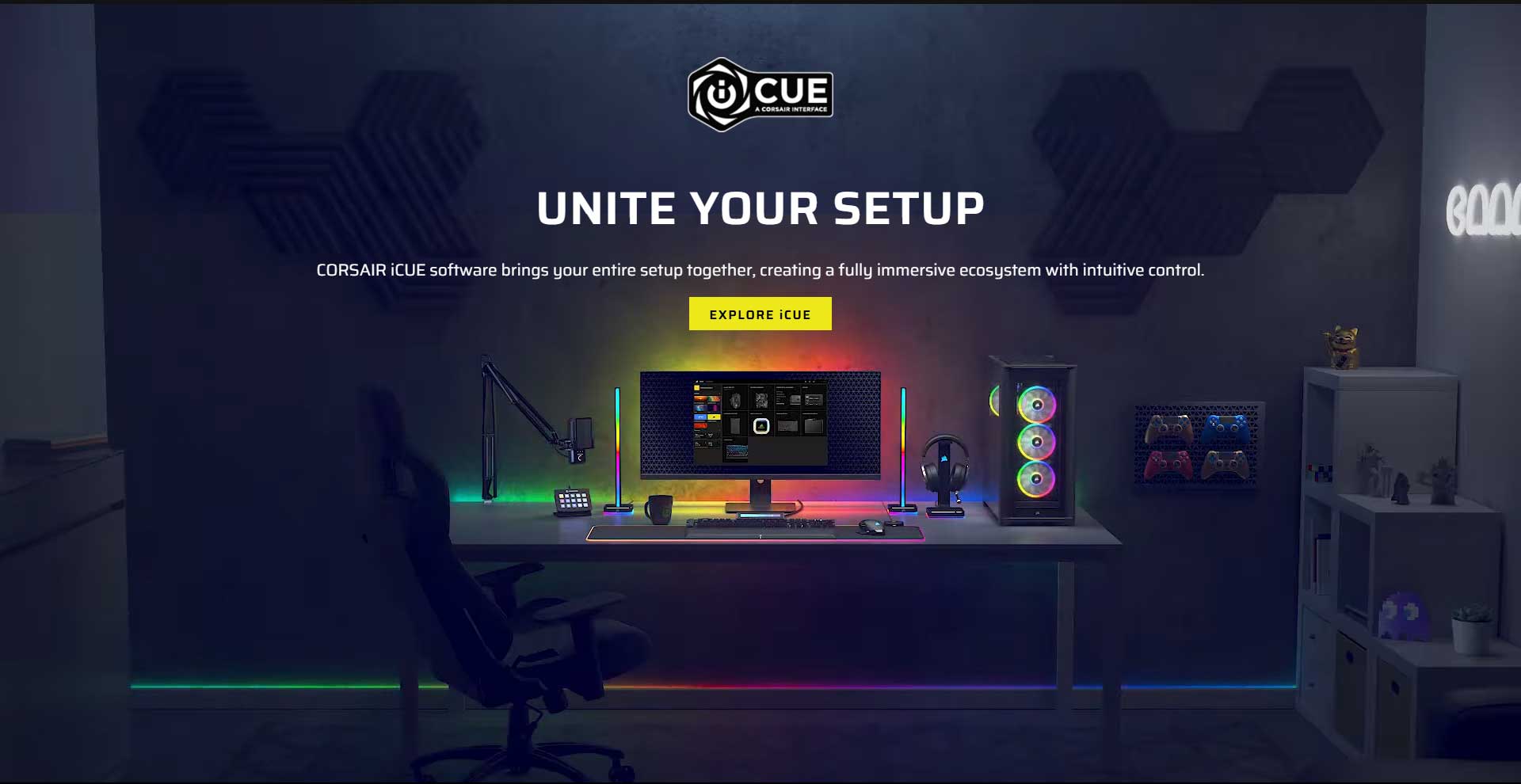 Corsair Hs55 Carbon 7.1 Surround Sound White Bluetooth Wireless Gaming Headset