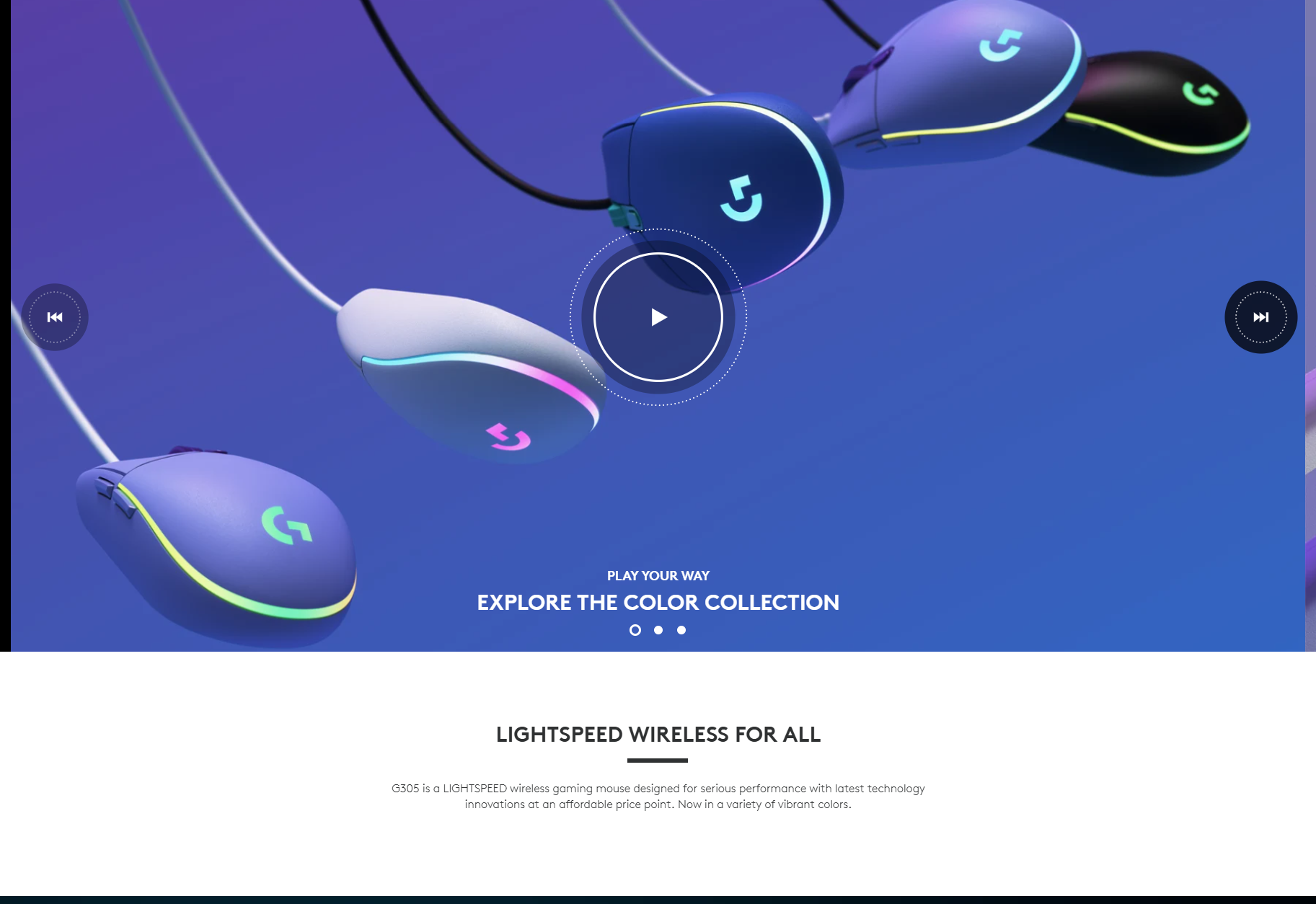 Logitech G305 LIGHTSPEED HERO optical sensor technology detail