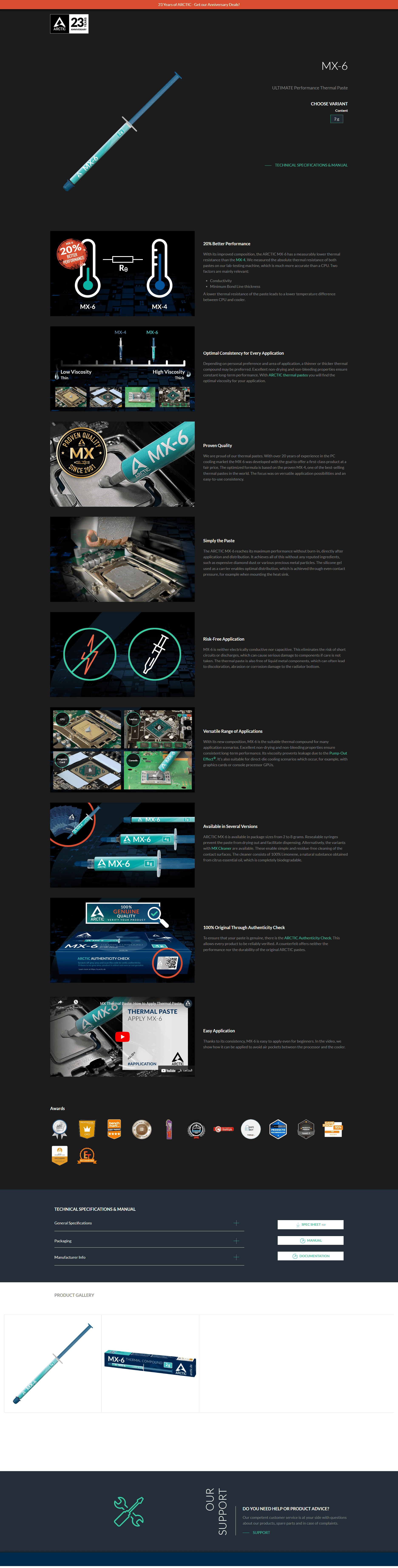 Arctic MX6 2g Thermal Compound