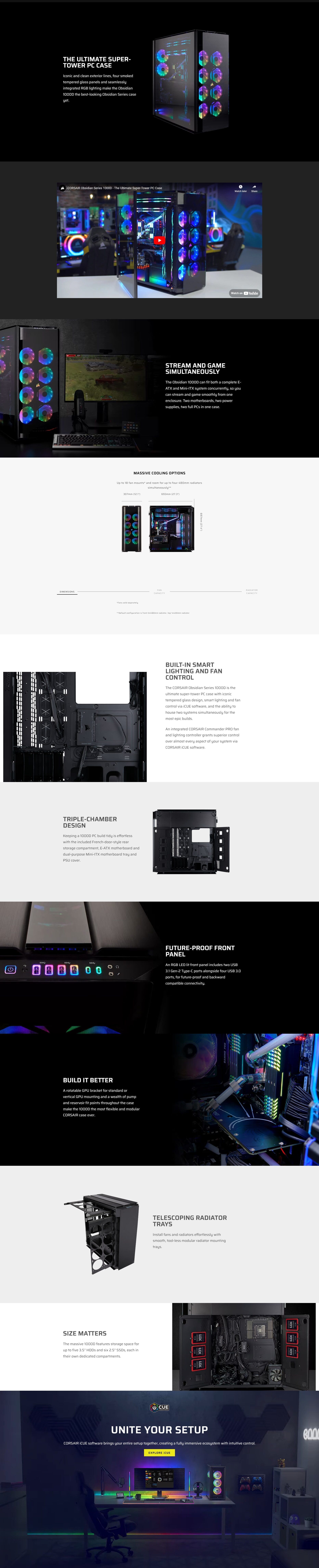 Corsair Obsidian 1000D Super Tower Case