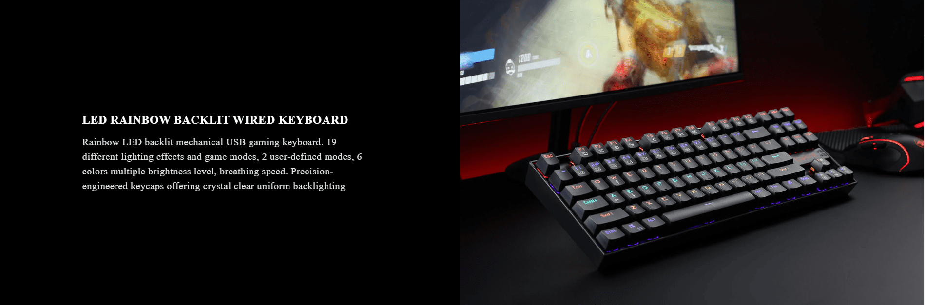 Redragon Kumara K552 Single Light Blue Switch Wired Mechanical Gaming Keyboard