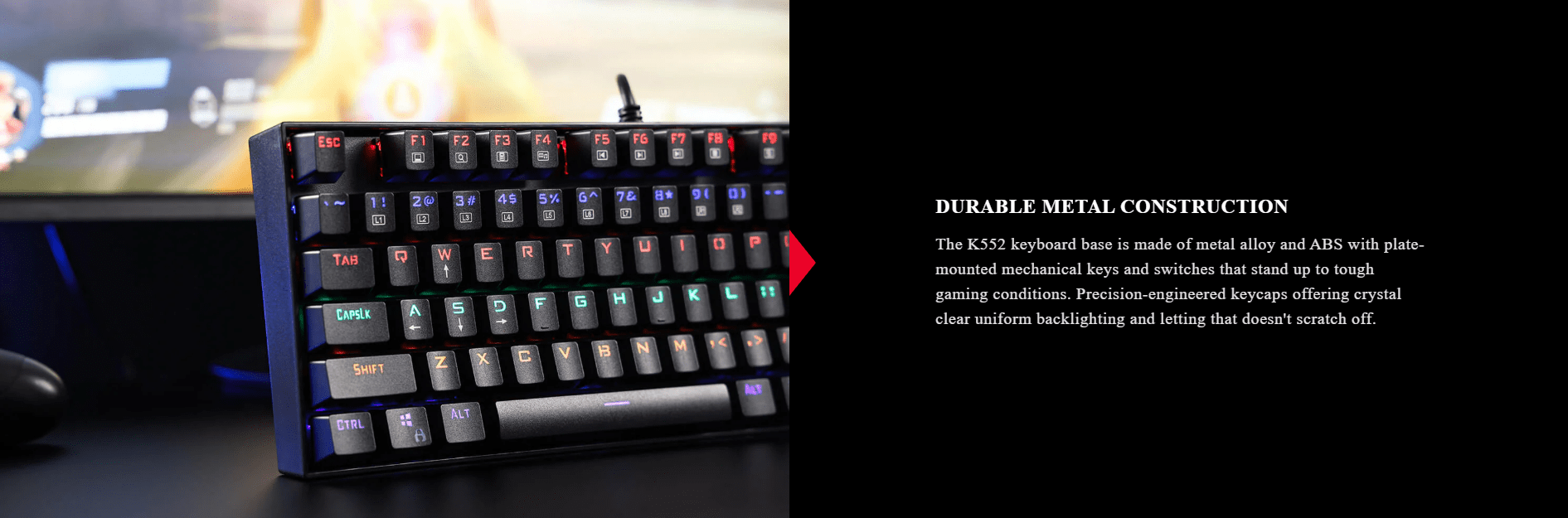 Redragon Kumara K552 Single Light Blue Switch Wired Mechanical Gaming Keyboard