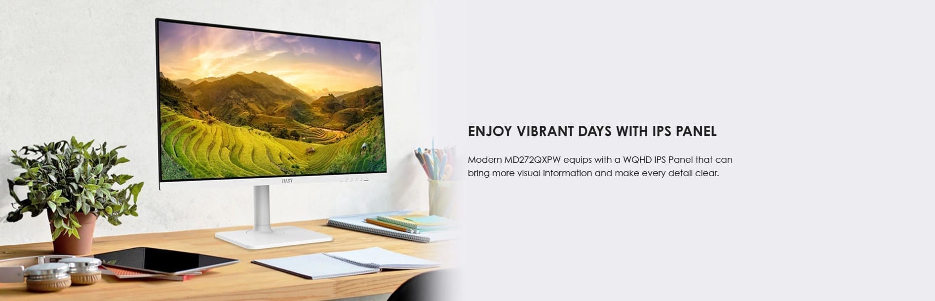 Msi MD272QXPW 27 Inch 100Hz 1Ms 2K IPS Gaming Monitor