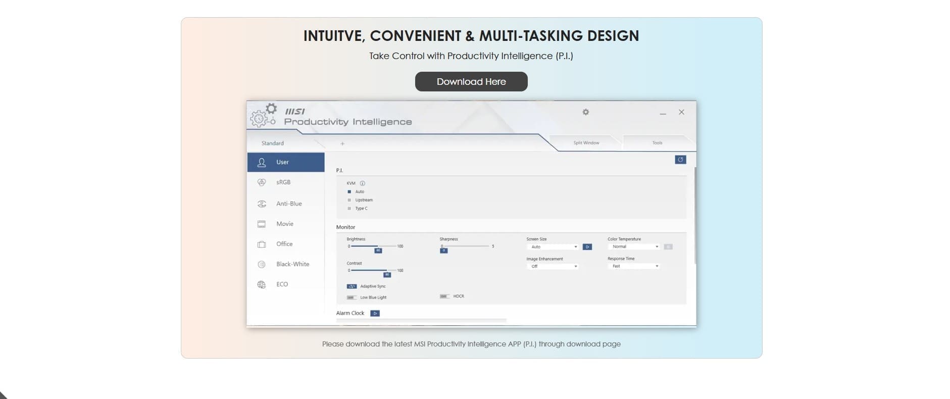 Msi MD272QXPW 27 Inch 100Hz 1Ms 2K IPS Gaming Monitor