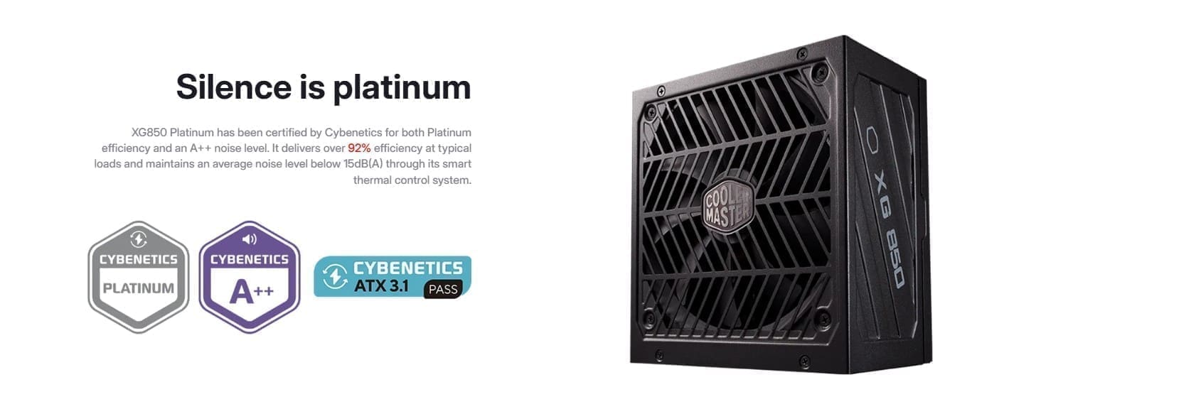 Cooler Master XG 850W 80 Plus Platinum Fully Modular Power Supply