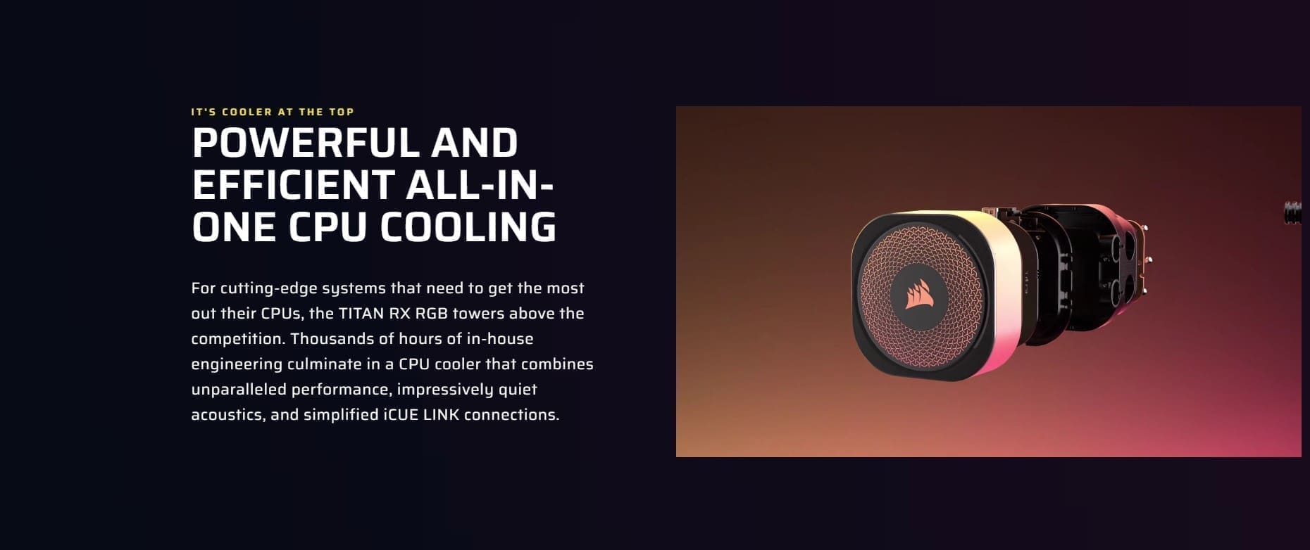 Corsair Icue Link Titan 360 RX Rgb 360MM AIO Liquid Cpu Cooler