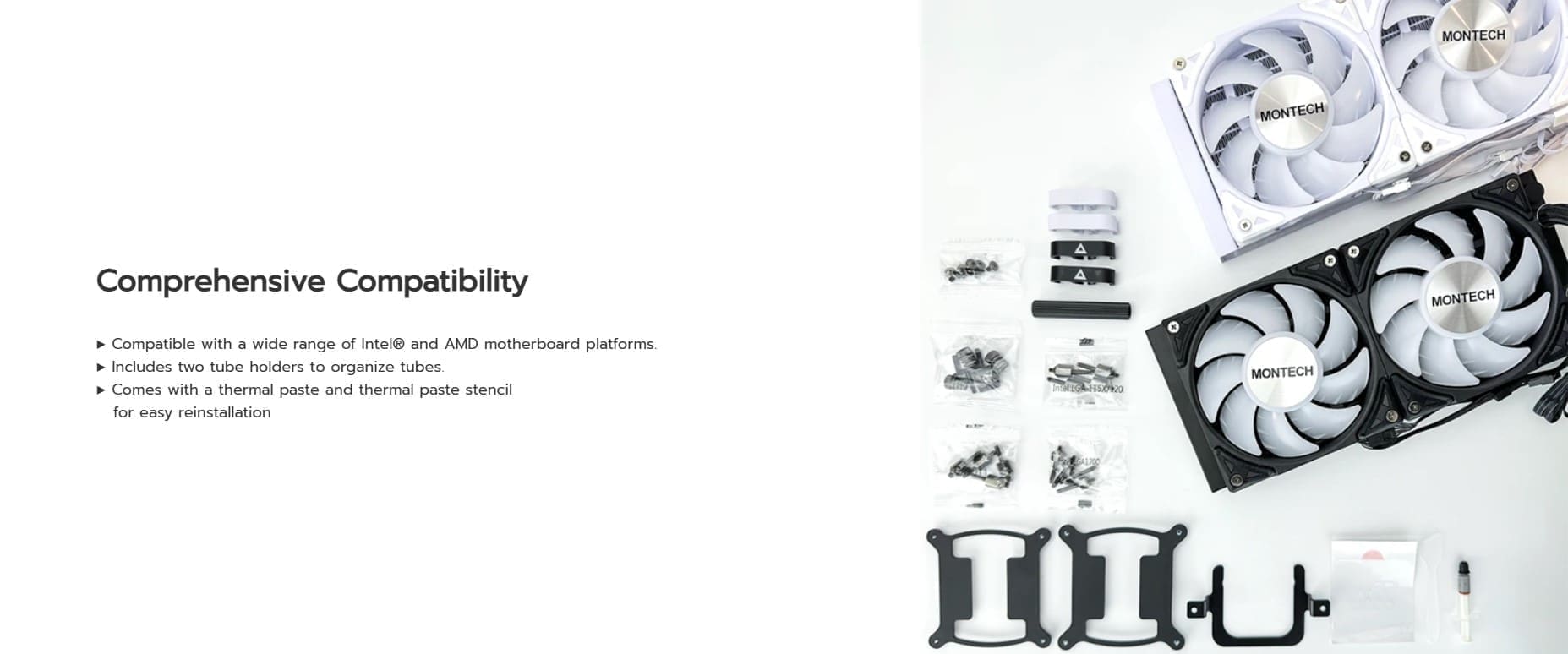 Montech HyperFlow 360MM ARGB White Aio Liquid Cpu Cooler