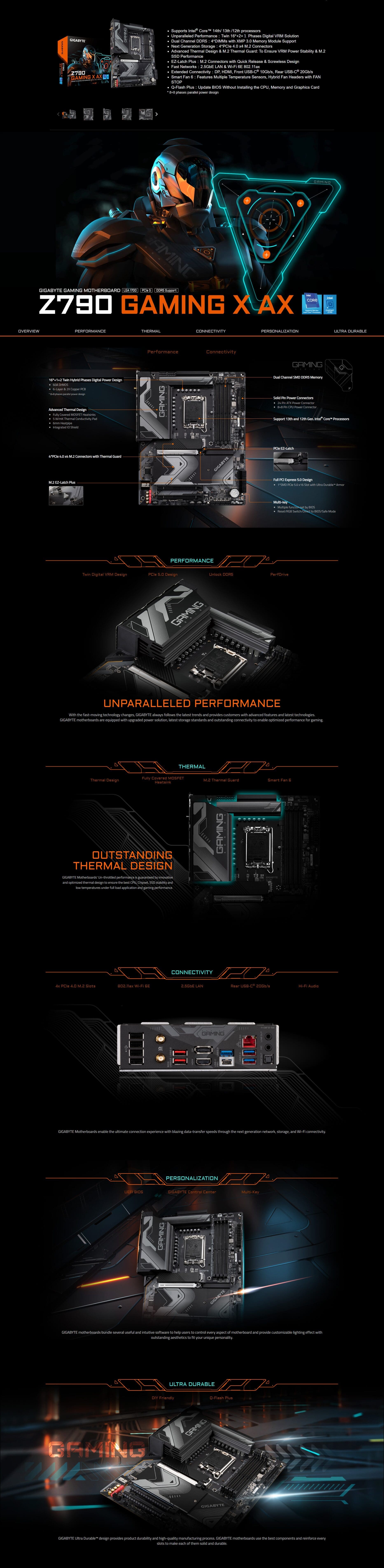 Gigabyte Z790 Gaming X AX DDR5 Motherboard