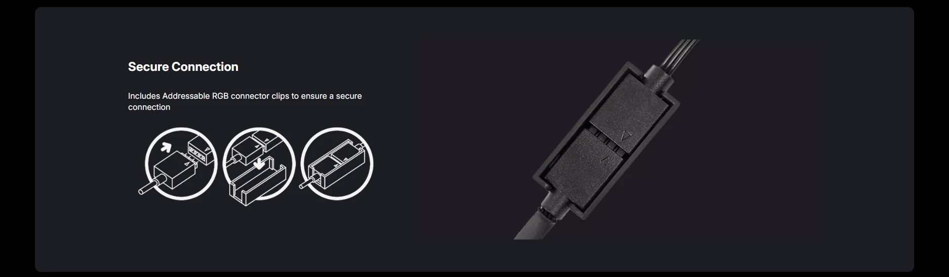 Cooler Master SickleFlow 120 Addressable RGB connector clip for secure connection