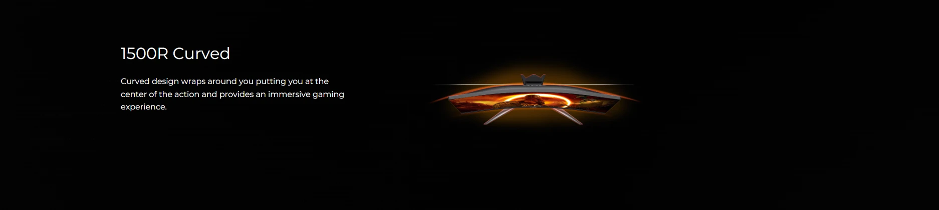 1500R curved monitor providing an immersive gaming experience
