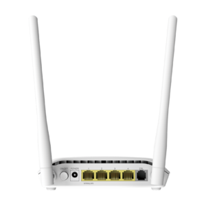 D-Link DSL-2750U modem router rear ports and antennas