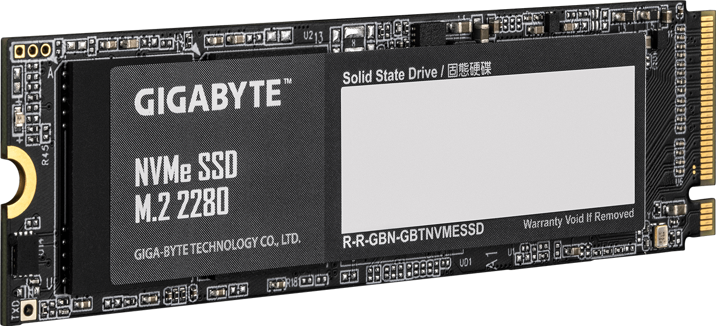 Gigabyte GP-GSM2NE3512GNTD 512GB M.2 NVMe SSD module, label side