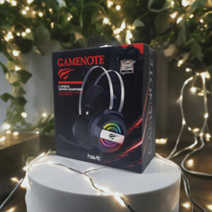 Havit Gamenote H2026D black gaming headset with RGB earcups