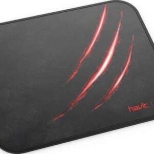 Havit HV-MP838 black gaming mouse pad with red claw graphics