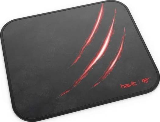 Havit HV-MP838 black gaming mouse pad with red claw graphics