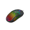 Havit MS878 black wired gaming mouse with RGB honeycomb shell