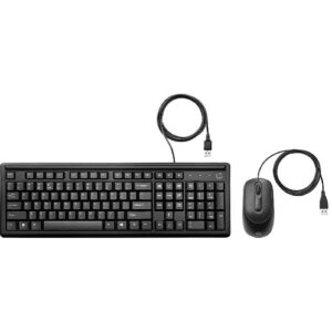 HP Wired Keyboard and Mouse 160 set with full-size keyboard and wired mouse