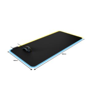 HyperX Pulsefire Mat RGB XL dimensions: 900 by 420 millimetres