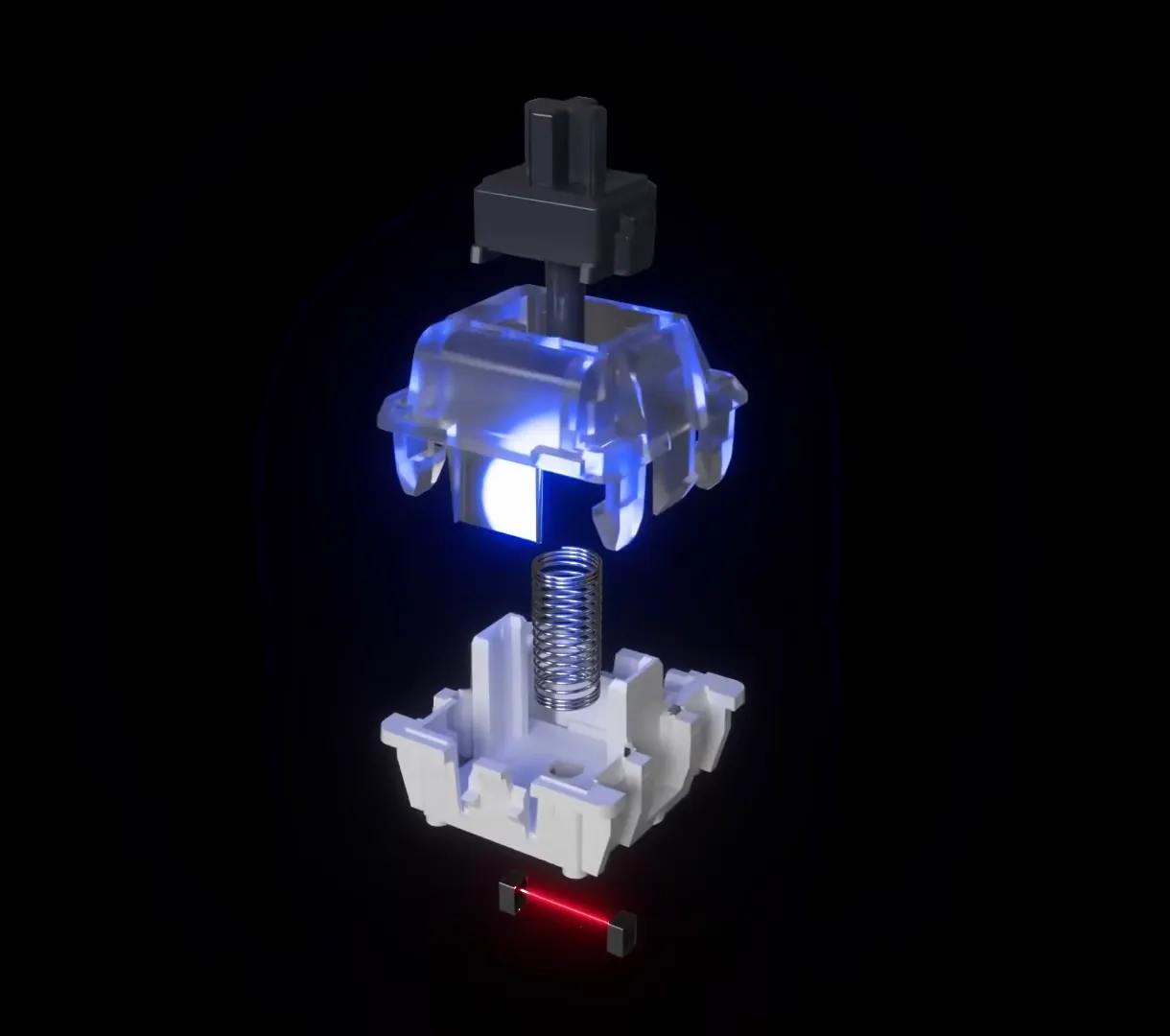 CORSAIR OPX Optical-Mechanical Switch Hyper-Fast Linear Travel Animation