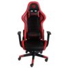 MARVO Scorpion CH-107RD black and red synthetic-leather gaming chair with headrest and lumbar cushion