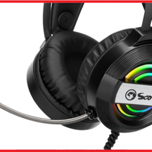 Side view of the MARVO Scorpion HG8902 wired USB gaming headset