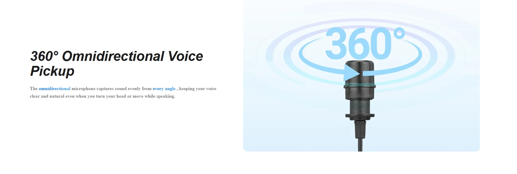 BOYA BY-M1 omnidirectional 360° voice pickup from every angle