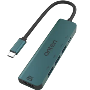 ONTEN OTN-UC907 5-in-1 USB-C docking station with HDMI, USB-A and USB-C Power Delivery ports